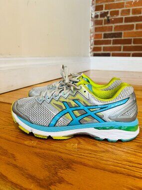 Asics GT-2000 4 Womens US 10.5 D Wide Athletic Running Shoes T657N Silver Blue